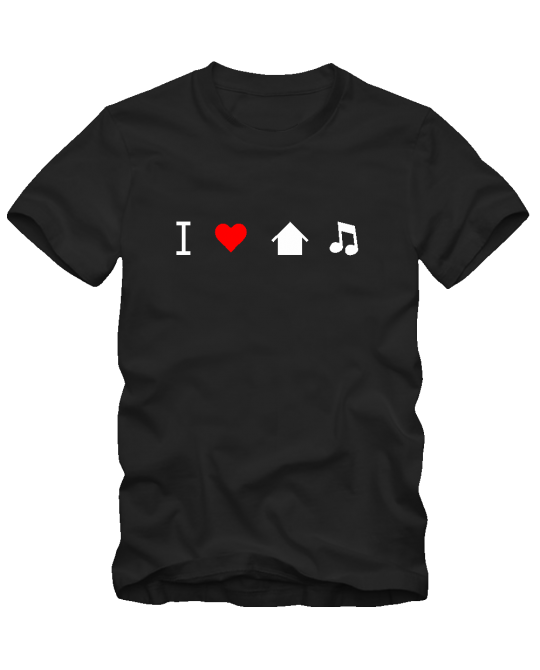 marškinėliai I love house music